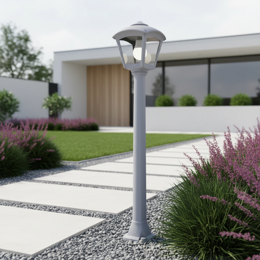 Stalp Ornamental KRYSO Finisaj Gri 95CM Fumagalli