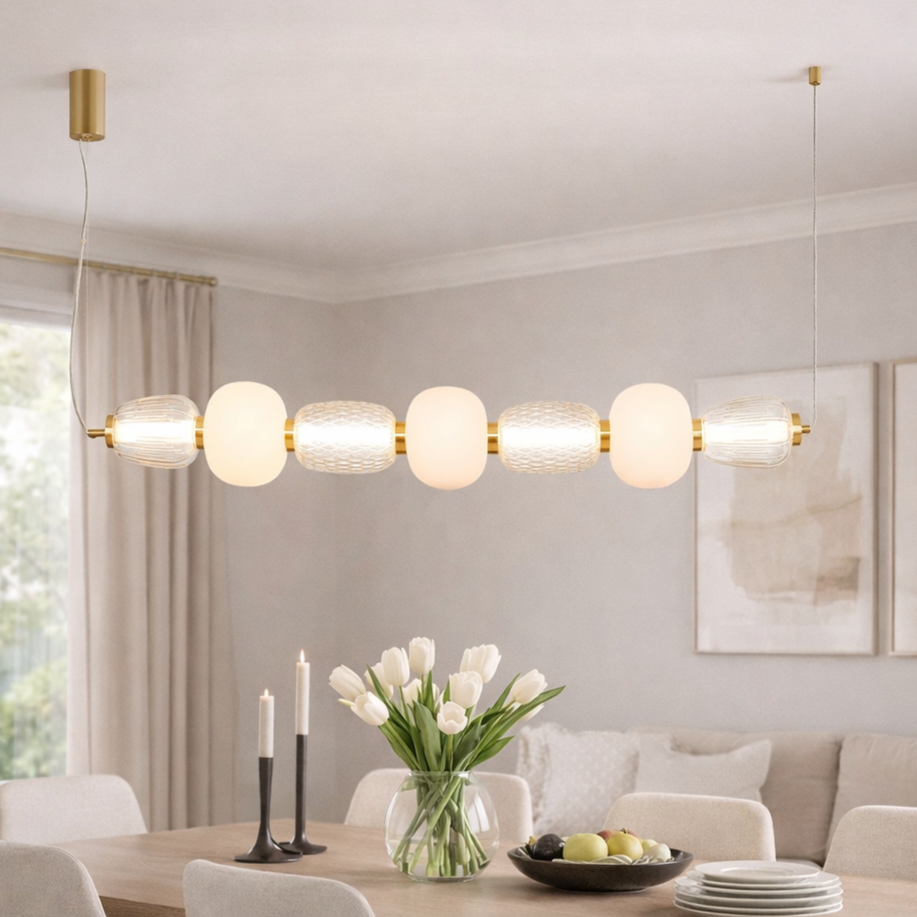 Lustra LED Suspendata Caro Gold Premium Echivalent 500W