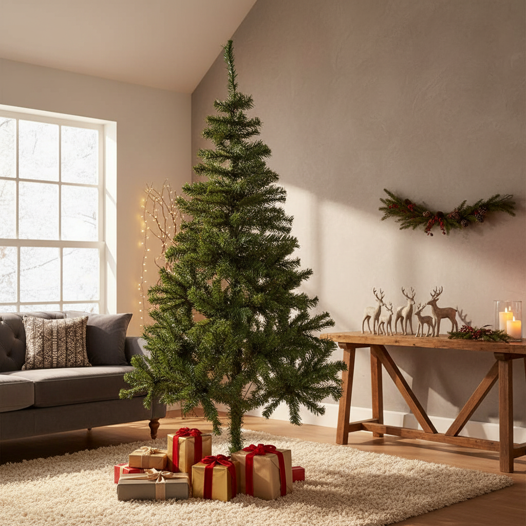 Brad Artificial de Craciun 180cm Suport Metalic - CA-8