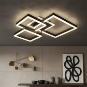 Lustra LED KENO 3 SQUARES Black Echivalent 400W Telecomanda