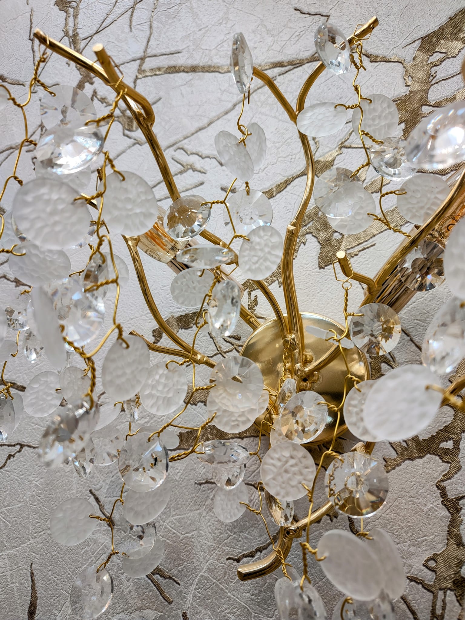 Aplica Perete Cristal Luxury Golden SunFlower