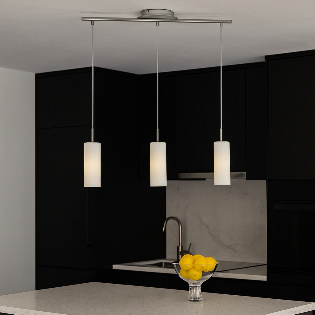 Lustra Suspendata TROY 3 Silver 110CM