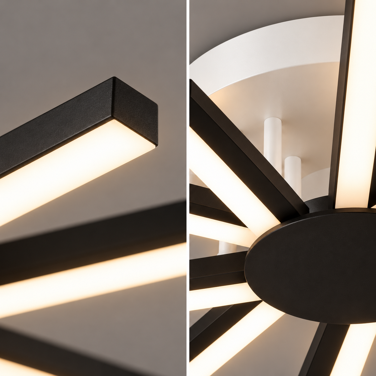 Lustra LED Meuro Black & White Echivalent 350W Telecomanda