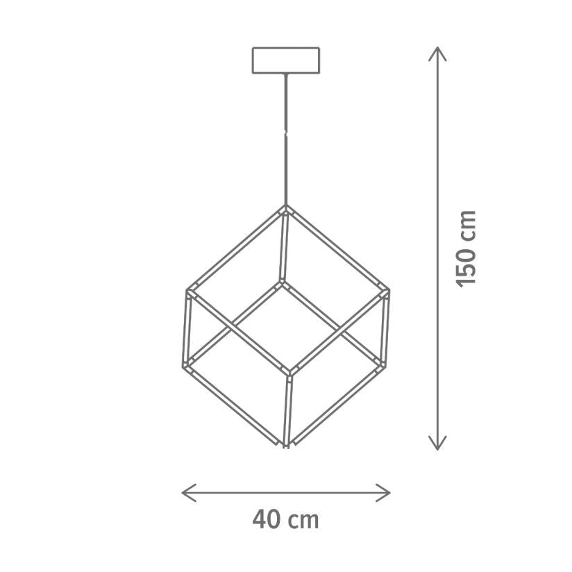 Pendul LED DICE Unique 48W Black Echivalent 150W