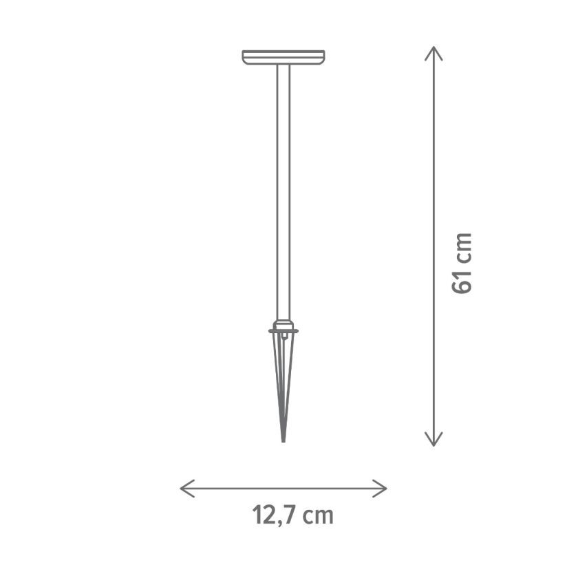 Stalp de Gradina LED Dover Black 61CM Premium