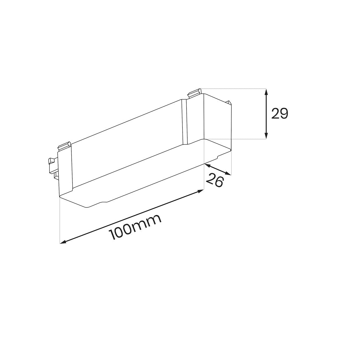 Doza pentru Cablu White Premium pentru Sina Magnetica Hyper 10CM