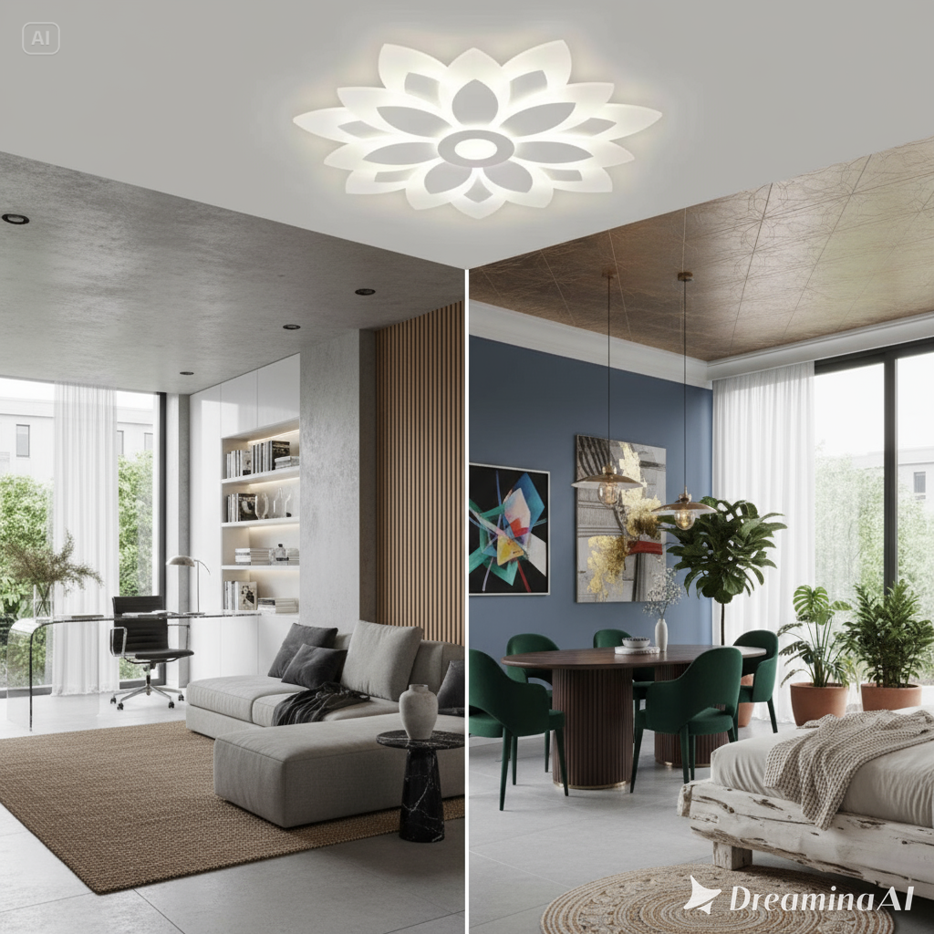 Lustra LED Aplicata Brilux White Echivalent 550W Telecomanda