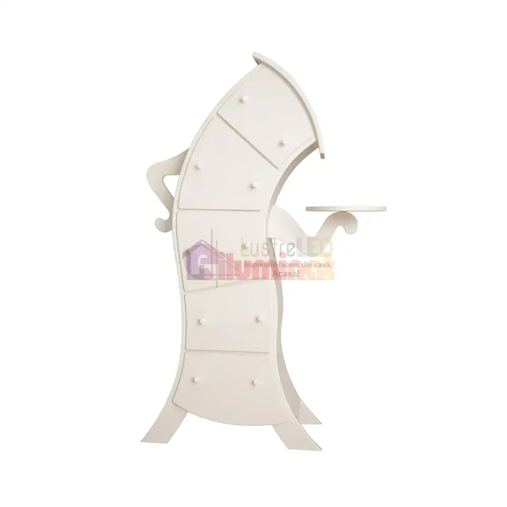 Dulap Artistic din Lemn Alb Belle Madame DULAP / ALB / 140CM nightstand