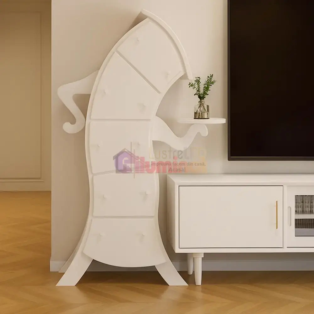 Dulap Artistic din Lemn Alb Belle Madame DULAP / ALB / 140CM nightstand