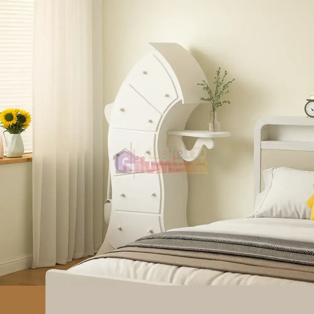 Dulap Artistic din Lemn Alb Belle Madame DULAP / ALB / 140CM nightstand