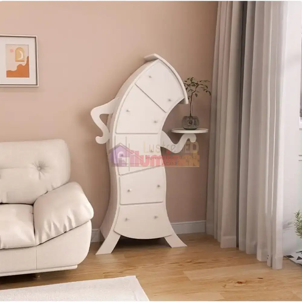 Dulap Artistic din Lemn Alb Belle Madame DULAP / ALB / 140CM nightstand