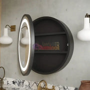 Dulap baie cu Oglinda LED Ovala 50x50cm Functie Dezaburire 230/50x50 lustreled.ro