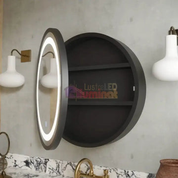Dulap baie cu Oglinda LED Ovala 50cm 3 Lumini si Dezaburire