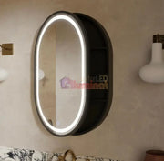 Dulap baie cu Oglinda LED Ovala 50x80cm 3 Lumini si Dezaburire lustreled.ro
