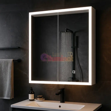 Dulap Baie Cu Oglinda LED Qora Touch 60x70cm