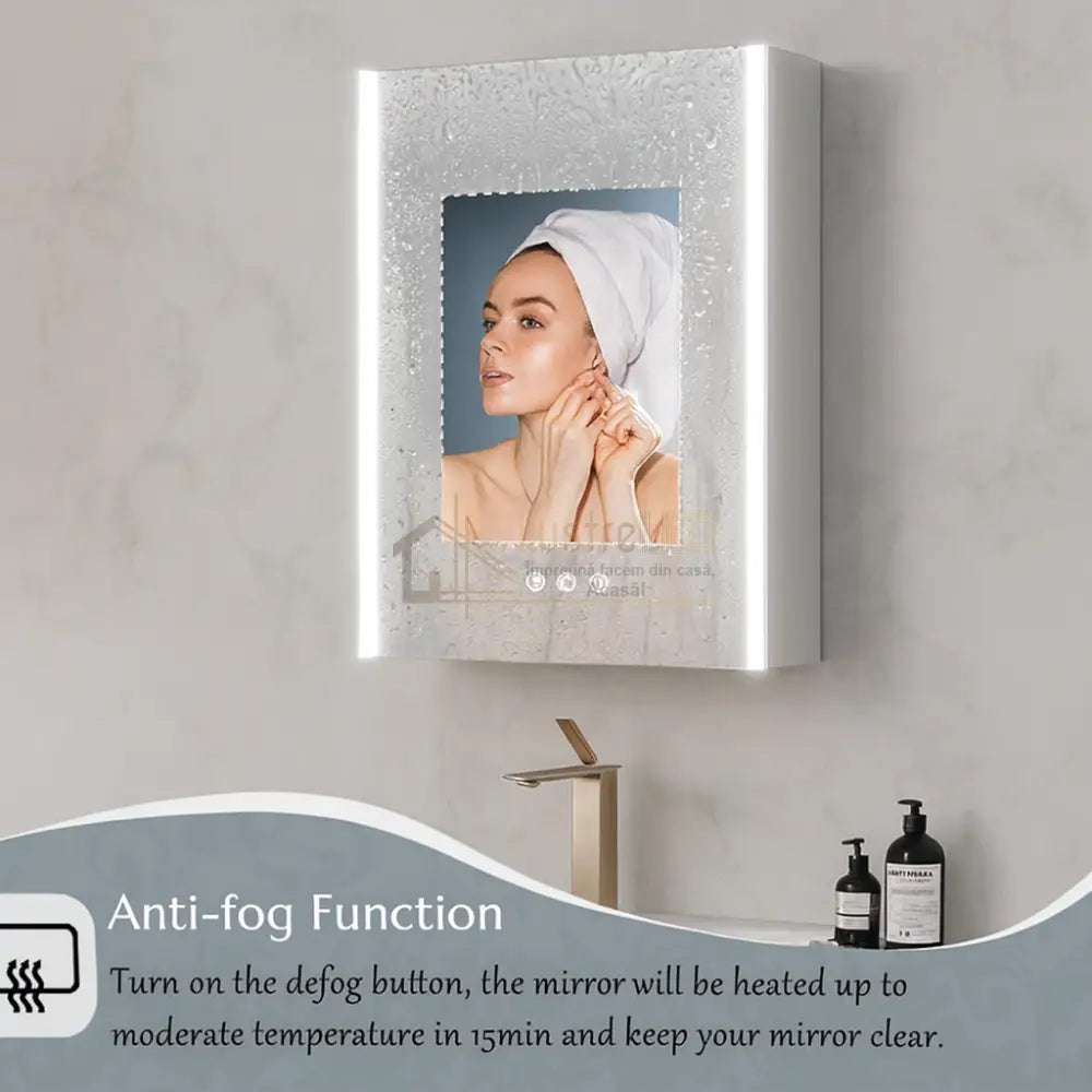 Dulap Baie Cu Oglinda LED Vega 3Functii Dimabil 50x70CM 50X70CM / GRI / DULAP BAIE LED MIRROR