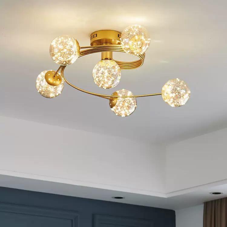 Lustra LED Sparkle Abajur Transparent G3396-6 Echivalent 300W