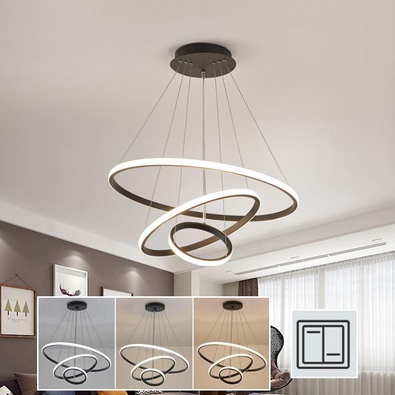 Lustra LED MAMBA Black 3 Segmente Echivalent 600W Telecomanda