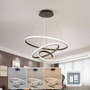 Lustra LED 96W Catalonia 3 Segmente Black Echivalent 400W