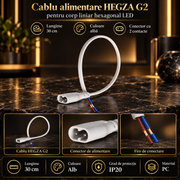 Cablu Alimentare HEGZA G2 30CM pentru Corp Liniar Hexagonal LED