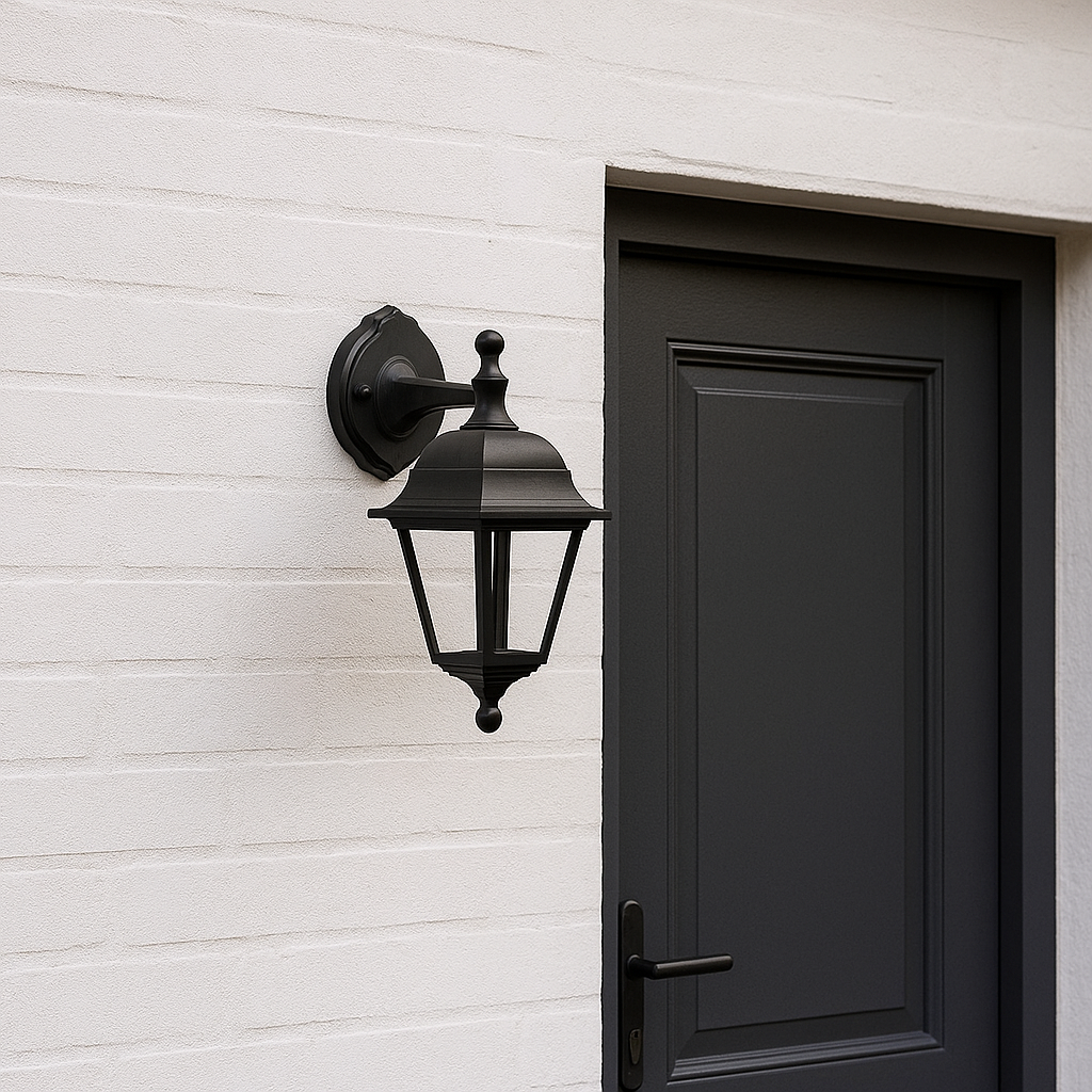 Felinar Perete KROLIN Exterior Negru 1xE27