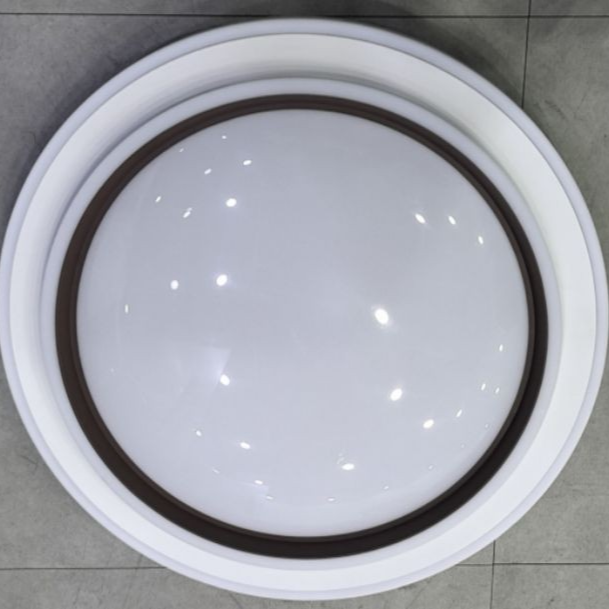 Plafoniera LED Sparkle Alb+Negru, 46cm, 3 Lumini, Echivalent 300W