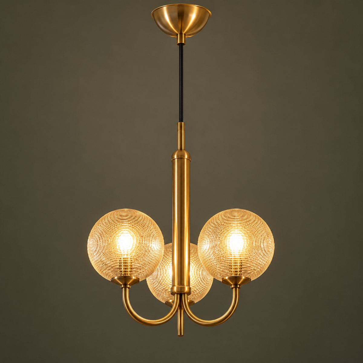 Lustra Suspendata Vezzo Gold Abajur 3xE27
