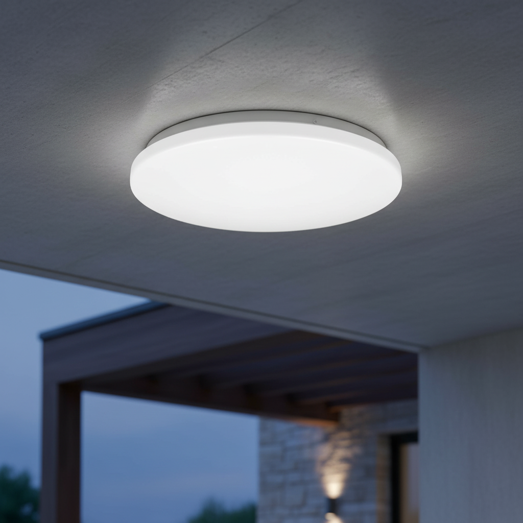Plafoniera LED Exterior NOVELITE Ip44 30cm FRAMELESS Rotunda Echivalent 100W