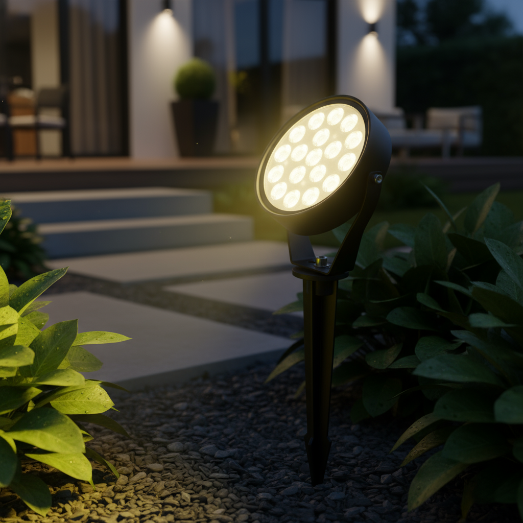 Spot LED Gradina Lollipop 15W Lumina Calda Negru