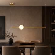 Lustra LED Liniara Unique Veros 8W Gold 120CM Echivalent 75W