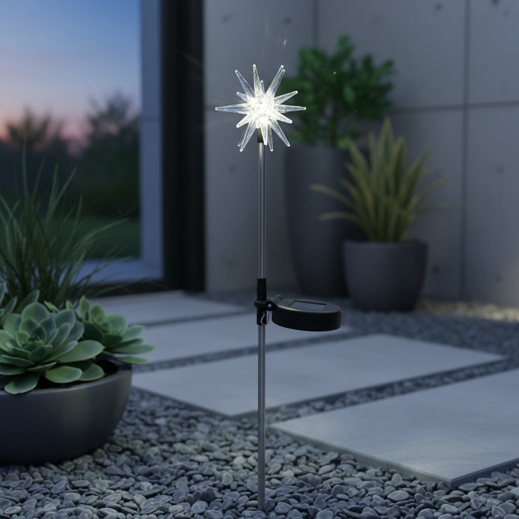 Lampa LED Solara STEA 80cm RGB Crom