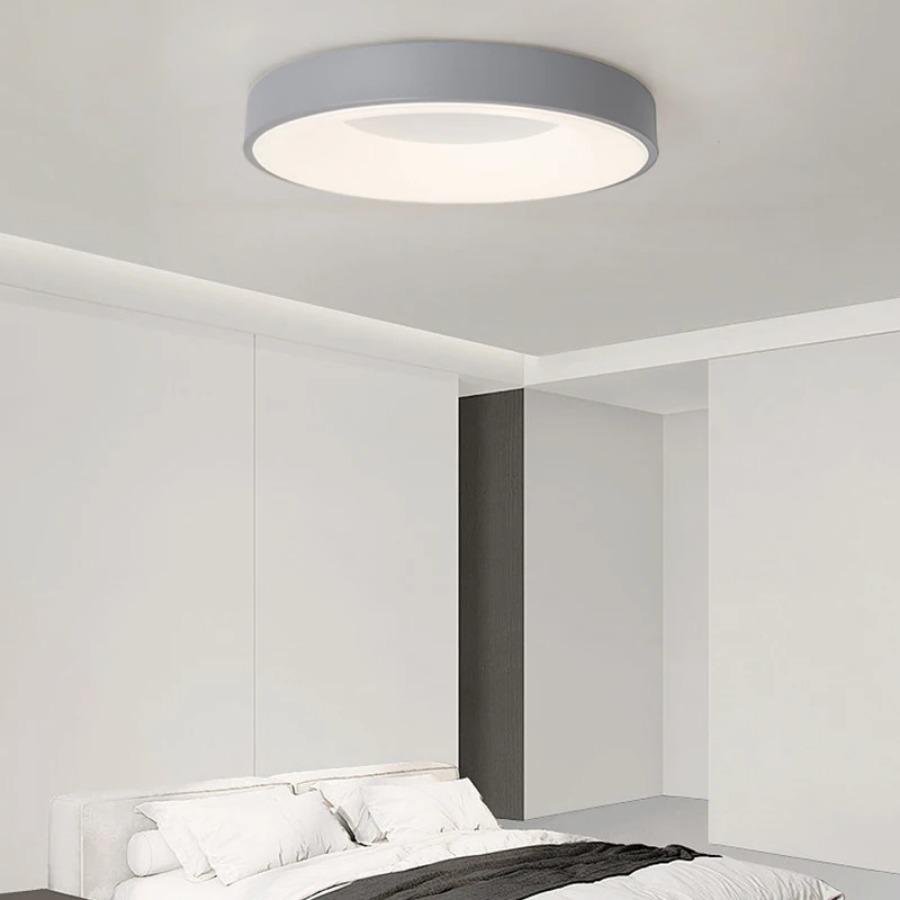 Plafoniera LED LIND Gri Rotunda 48CM Lumina Rece Echivalent 300W