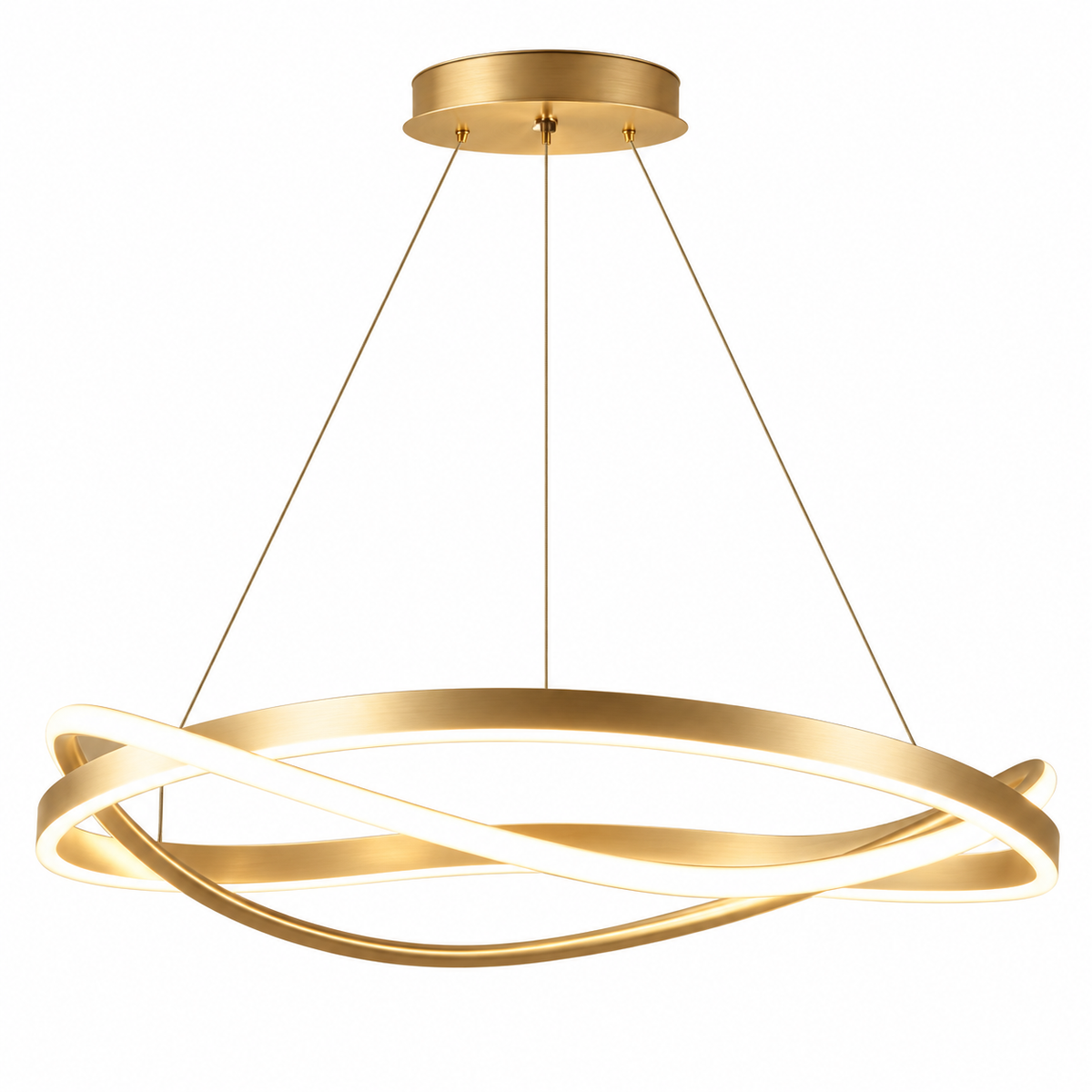 Lustra LED Suspendata Venola Gold Echivalent 550W Telecomanda