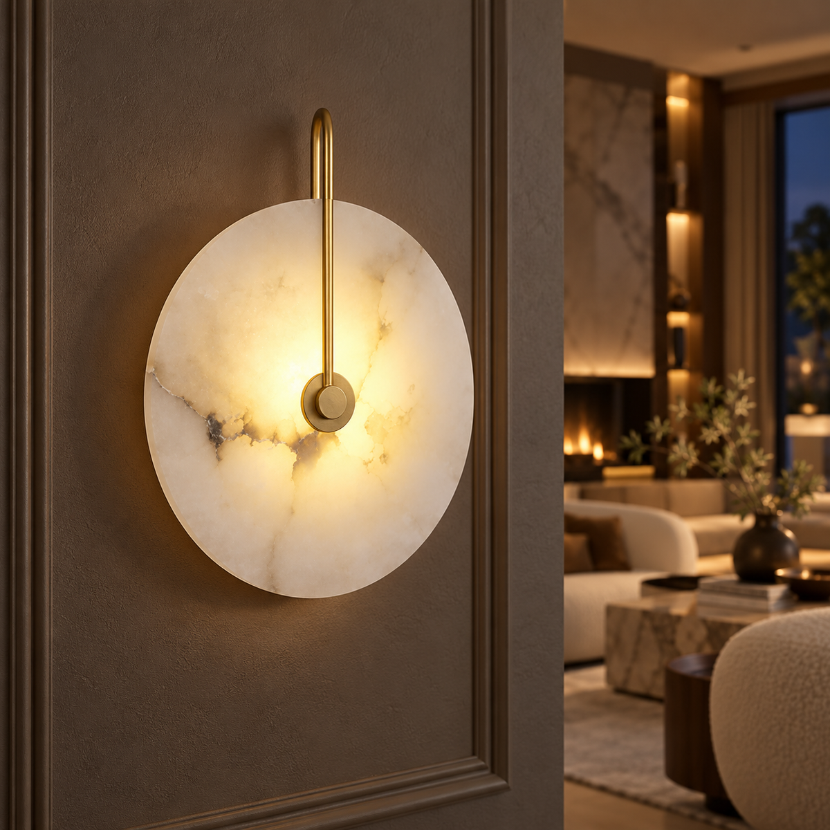 Aplica LED Trembo Gold cu 3 Tipuri de Lumina ⌀25CM
