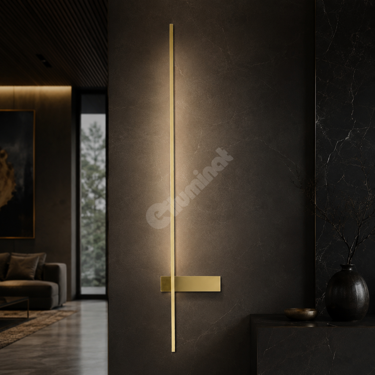 Aplica LED ARCO Gold 90cm CCT Echivalent 150W Premium