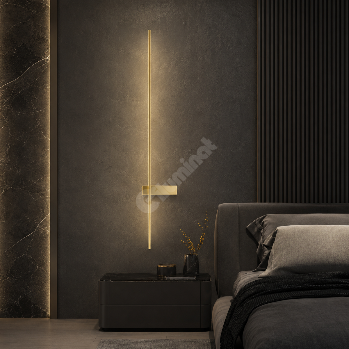 Aplica LED ARCO Gold 90cm CCT Echivalent 150W Premium
