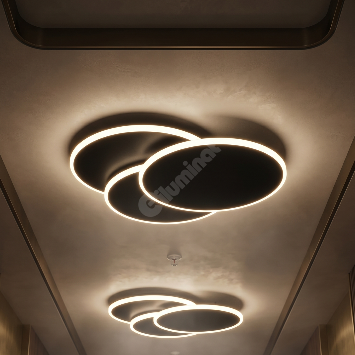 Aplica LED LOOPS Minimalist Black Echivalent 200W