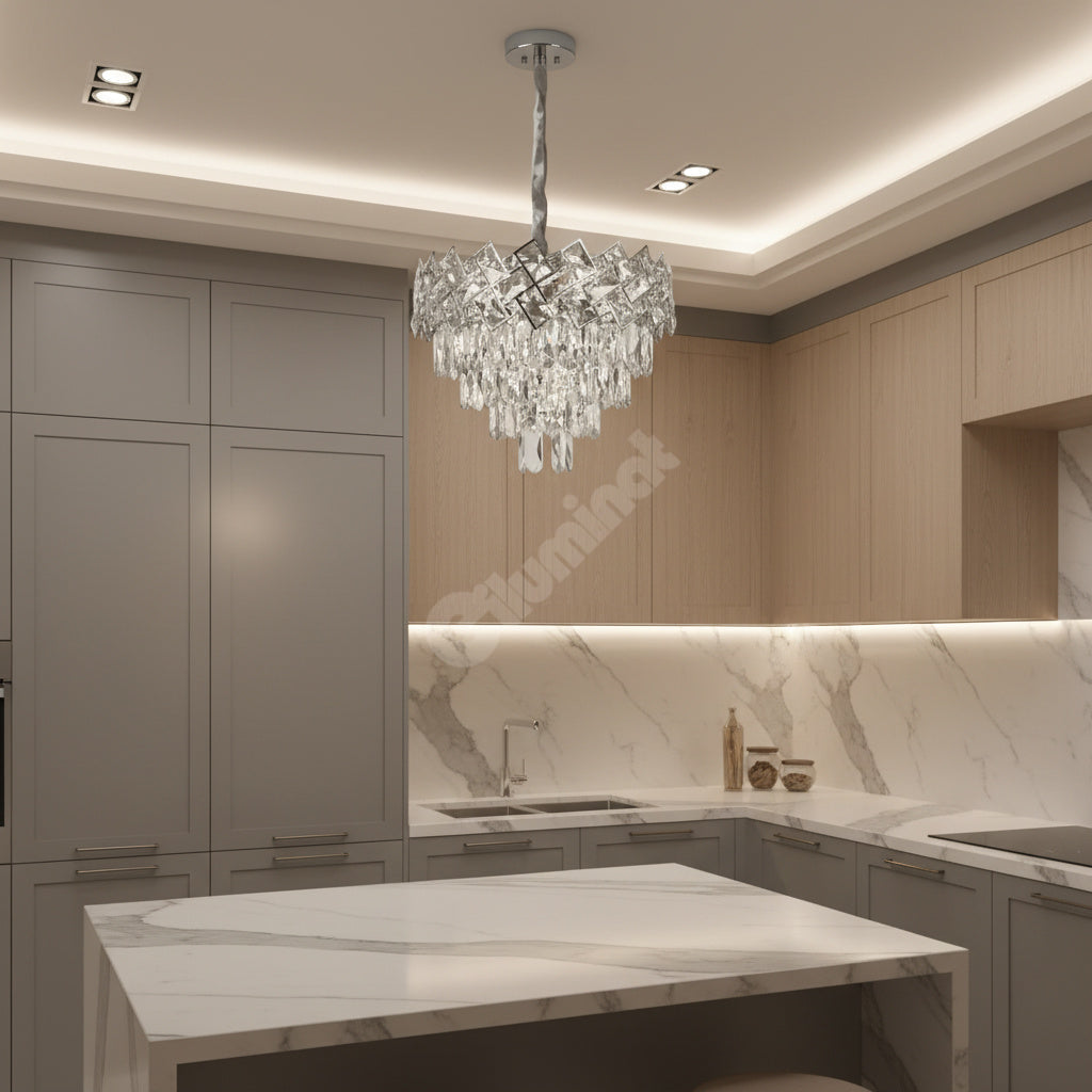Candelabru Cristal Malli Silver 40cm