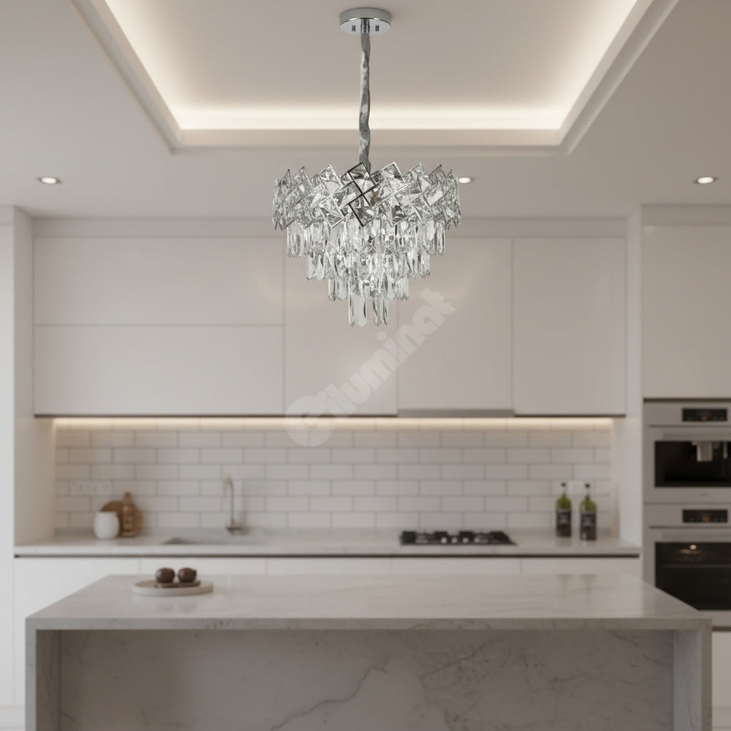 Candelabru Cristal Malli Silver 40cm