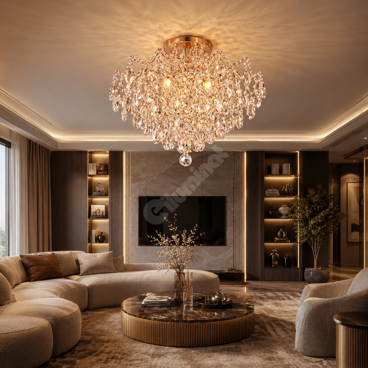 Candelabru Cristal PARIS GOLD