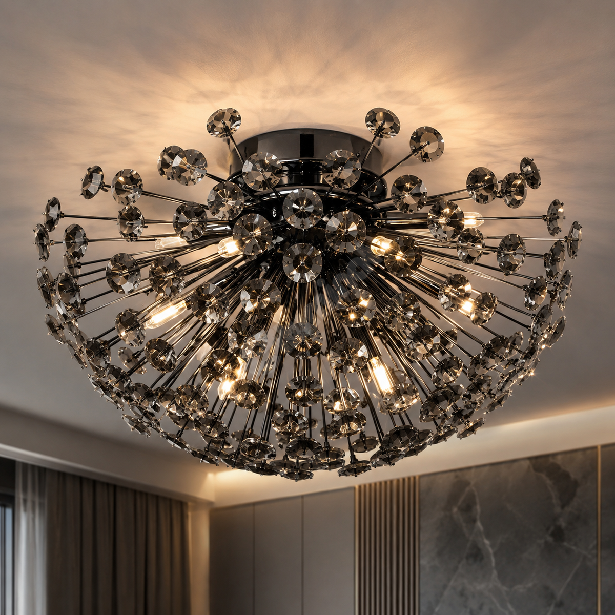 Lustra Aplicata Crystal Dandelion Black (Copy)