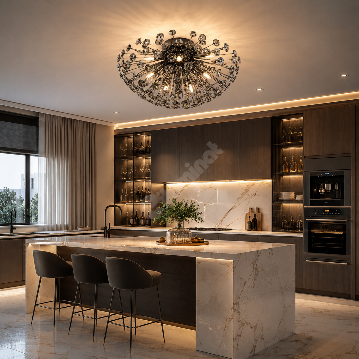 Lustra Aplicata Crystal Dandelion Black (Copy)