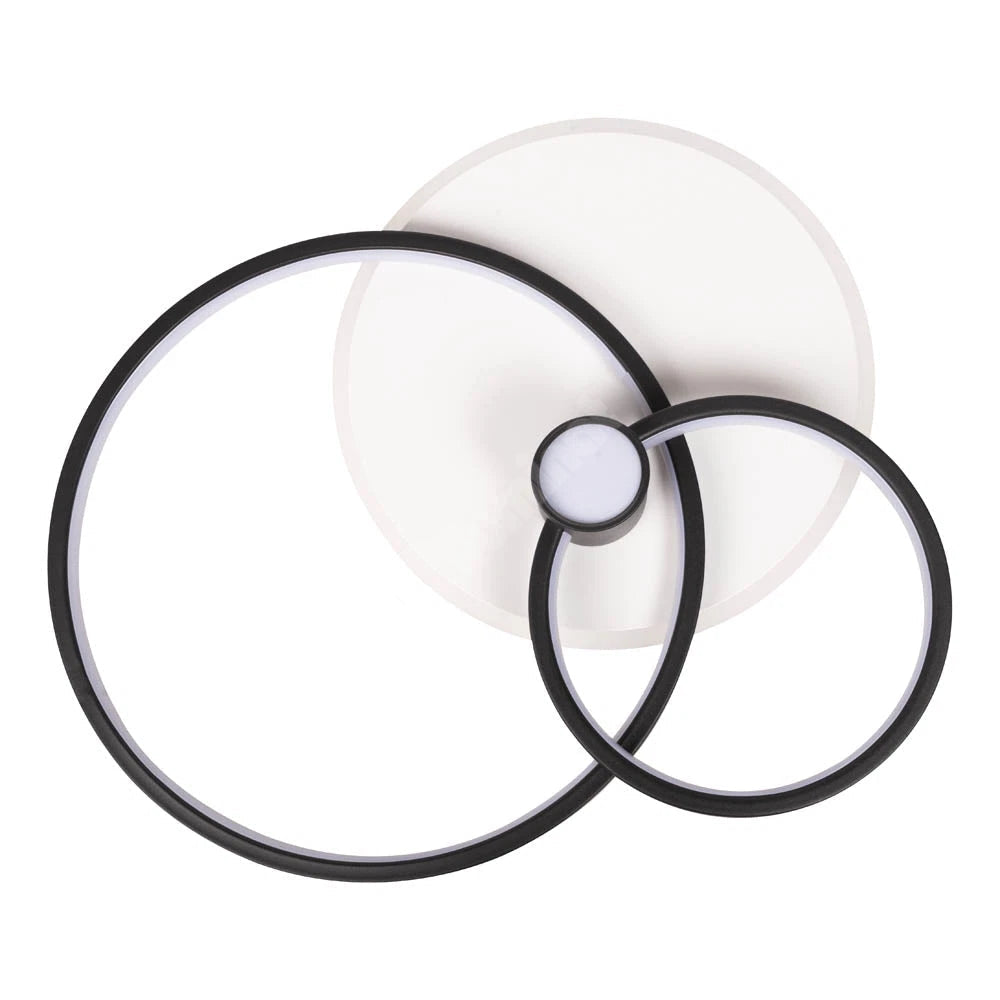 Lustra LED Horus RINGS Black+White 4550lm CCT