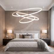 Lustra LED WONDER Alb 3 Segmente Echivalent 600W Telecomanda-RESIGILAT R1-