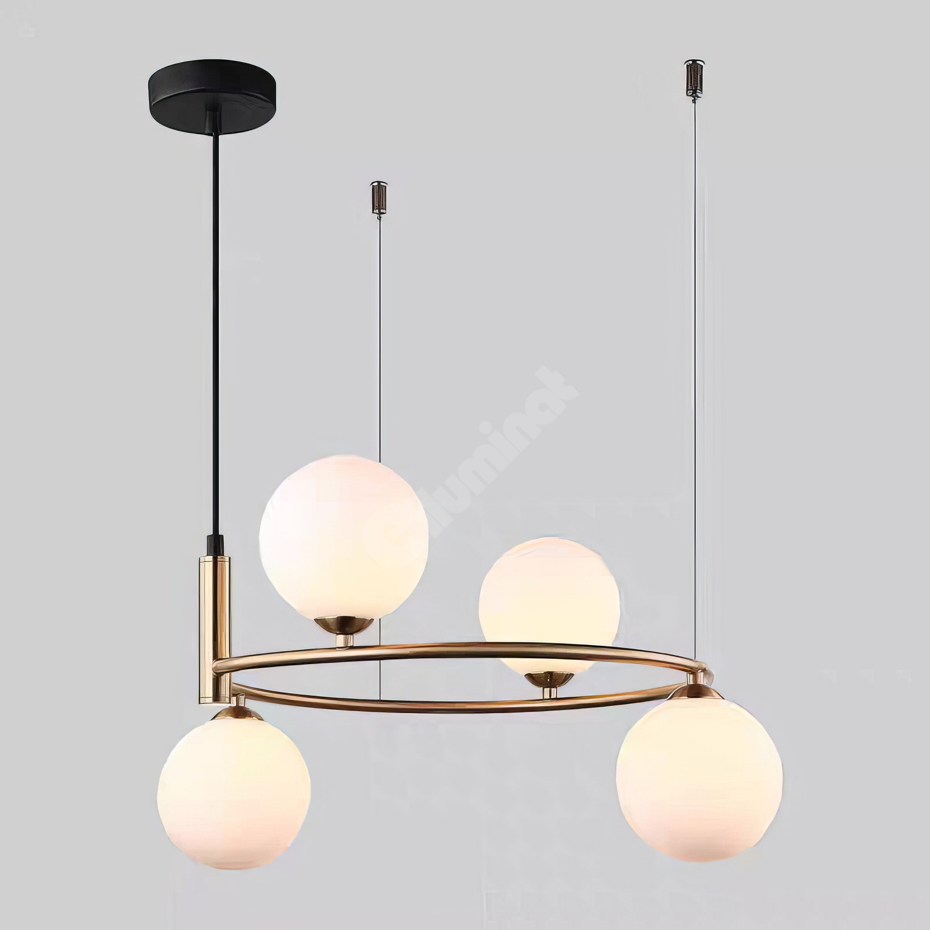 Lustra Abajur 4xG9 Avero Black + Gold NEGRU + AURIU / ABAJUR Chandeliers