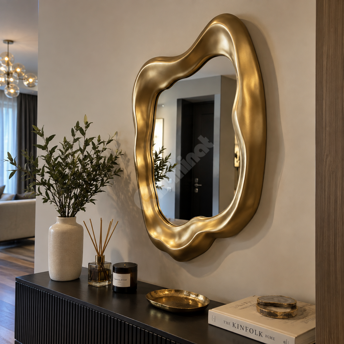 Oglinda Decorativa FLUIDA Gold 85x60cm
