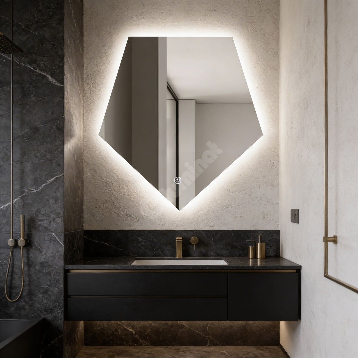 Oglinda LED FRAMELESS LYRA 80x90CM 3 Lumini si Touch