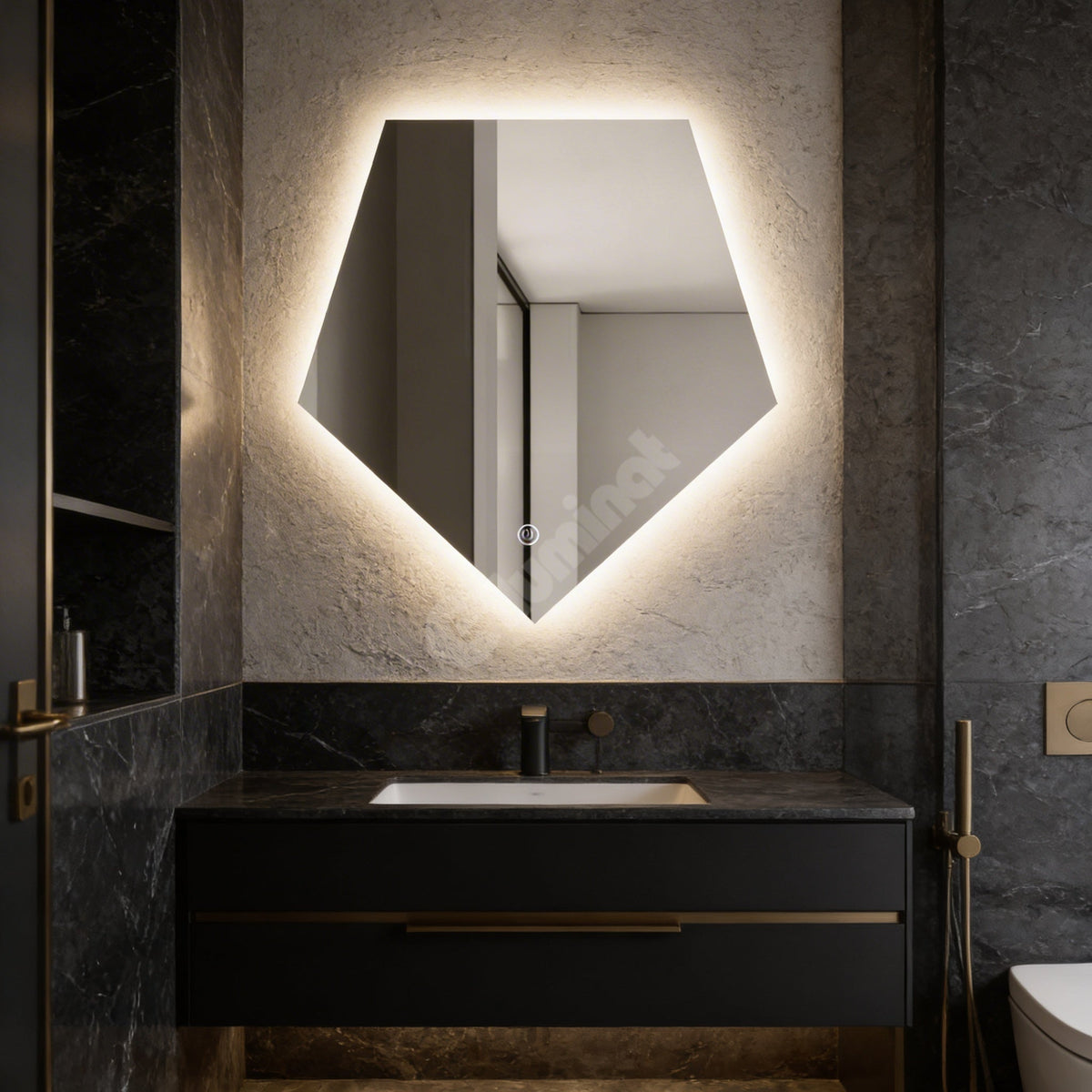 Oglinda LED FRAMELESS LYRA 80x90CM 3 Lumini si Touch