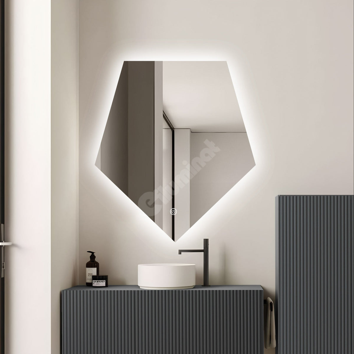 Oglinda LED FRAMELESS LYRA 80x90CM 3 Lumini si Touch