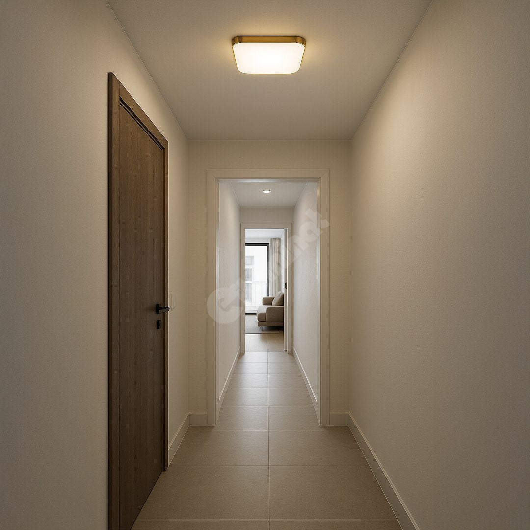 Plafonieră LED  Nemo Patrata Gold 33x33CM Echivalent 150W IP44